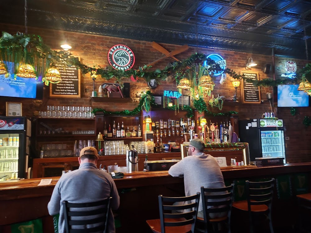 Inside Finnegan's Wake at the bar