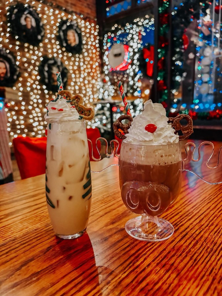 Holiday drinks on the bar